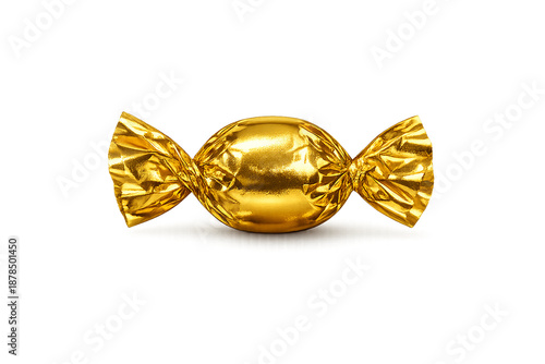 Golden  color shiny candy wrapper PNG for mockup 