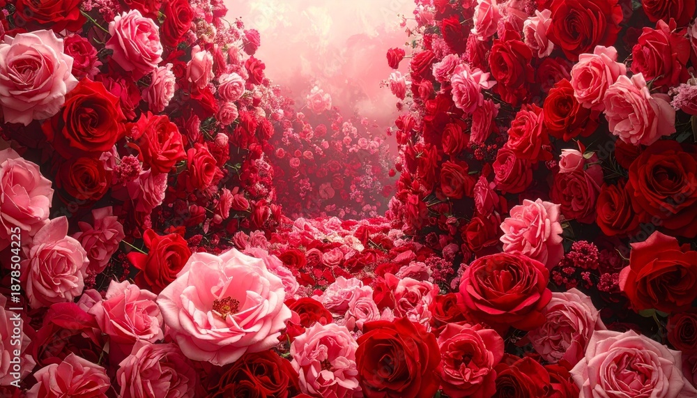 custom made wallpaper toronto digitalA beautiful bouquet of red roses with pink floral accents creates a romantic blossom background perfect for a Valentine gift or wedding celebration of love