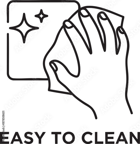 Shiny Surface, Dust Free Zone Pictogram