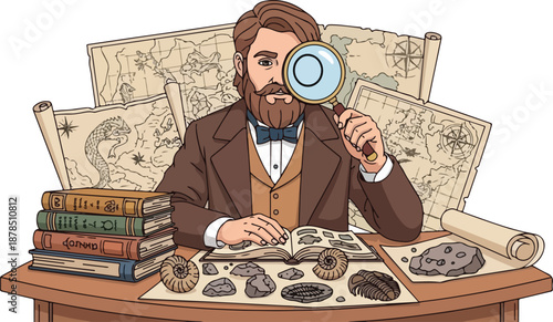 Nutritionist pointing at healthy food plate with vegetables fruits and grains