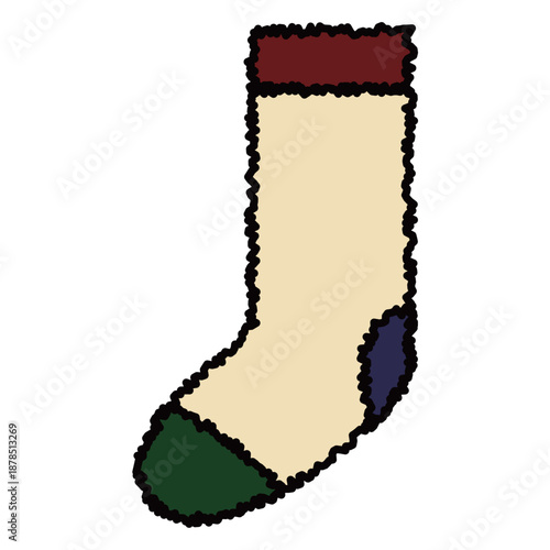 防寒用のふわふわした可愛い靴下