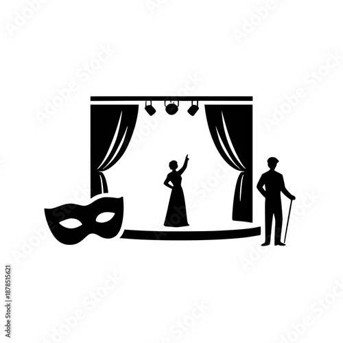 theatre world day vector 