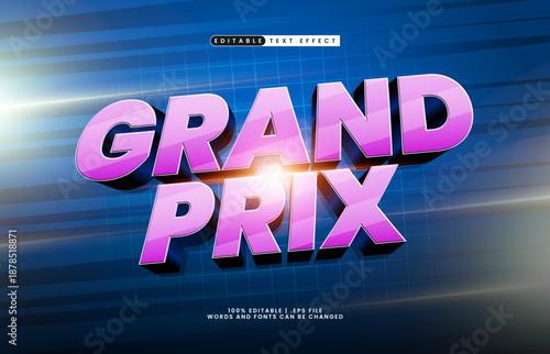 Grand Prix Editable Text Effect – Fast Motion Bold Typography for Racing, Game, and Sport Design