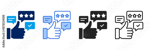 Review  Icon Set Different Style Collection. 