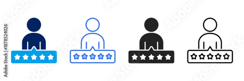 Rating  Icon Set Different Style Collection. 