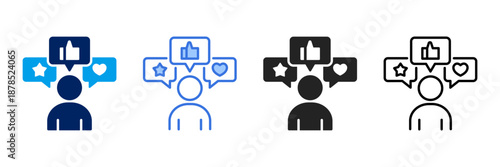 Endorsement  Icon Set Different Style Collection. 