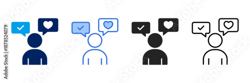 Opinion  Icon Set Different Style Collection. 