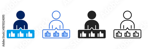 Praise  Icon Set Different Style Collection. 