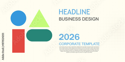 Business cover template in vector with abstract background