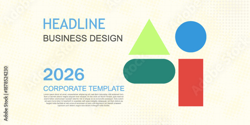 Business cover template in vector with abstract background