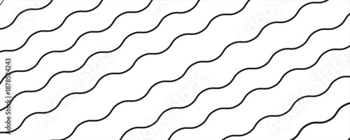 Wavy border pattern set. Repeating wave lines collection. Graphic design elements for decoration. Squiggle and curvy dividers and separators pack. Vector bundle