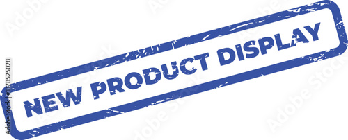 New product display stamp on white background