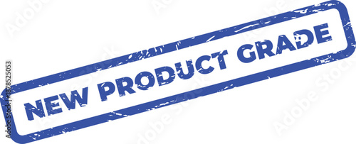 New product grade rubber stamp on white background