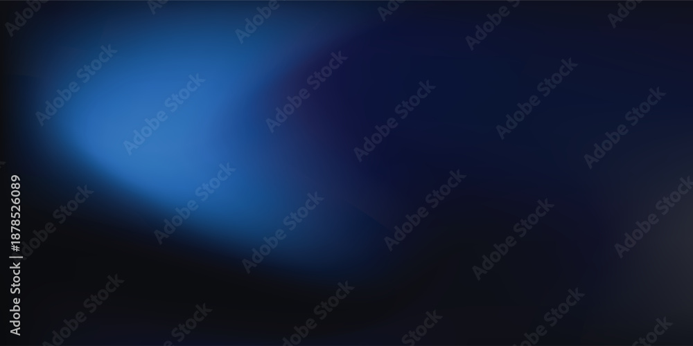 Fototapeta premium Blue Abstract Gradient Background With Soft Glow For Nighttime, Calm, And Modern Design