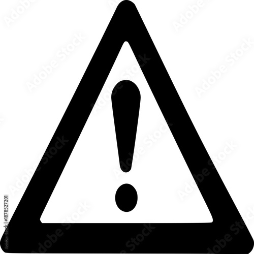 Exclamation mark warning sign icon