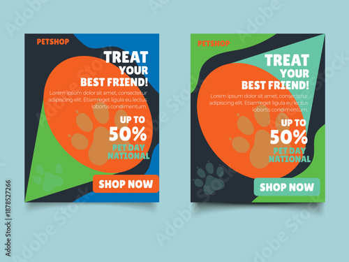 Pet store social media banner post template