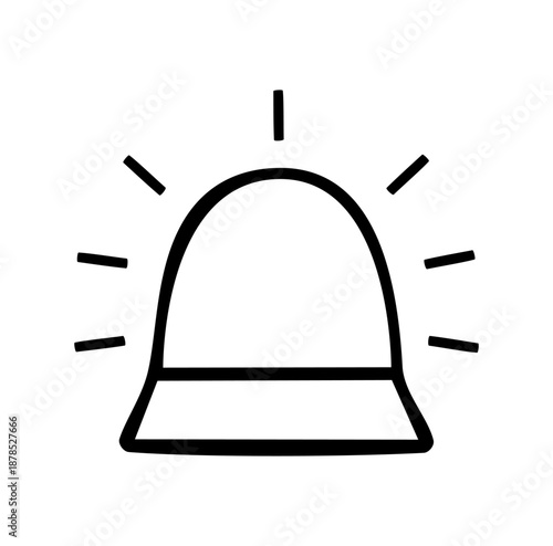 Cartoon Icon Cyber Security Caution Alarm System Simple Digital Design