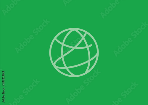 Abstract globe care logo for global service, sustainability, or humanitarian branding.