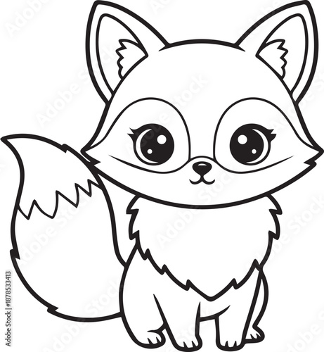 Cute Bold Line Ups Expression Illustration On White Background