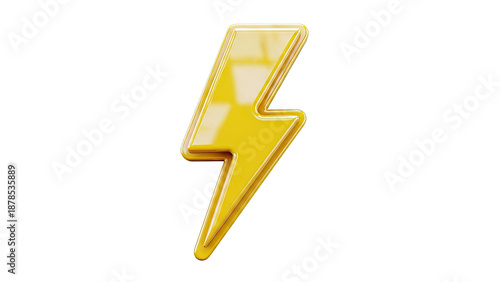 Free Download Glossy Yellow Lightning Bolt Icon - GFXLoad