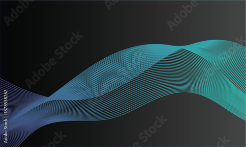 Artistic flowing curves forming seamless minimalist abstraction