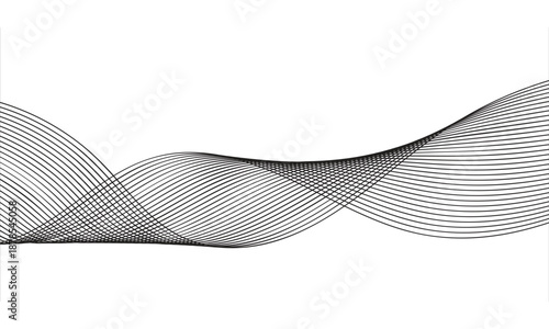 Smooth minimalist curves creating refined abstract movement
