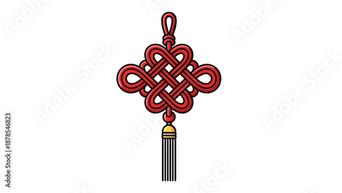 Chinese Red Knot Decoration Symbol