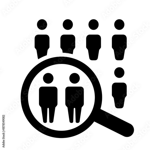 Searching and Selecting People with Magnifying Glass Icon