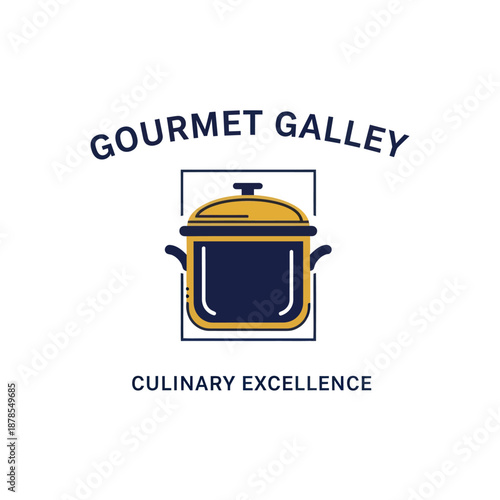 Gourmet Galley Pot Culinary Excellence Logo Design.
