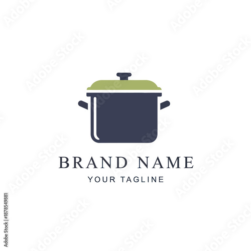 Cooking Pot Logo Design Element Illustration.