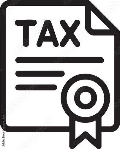 Tax certification icon