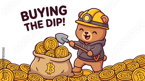 Crypto Bear Mining Coins: Investing in the Dip Illustration