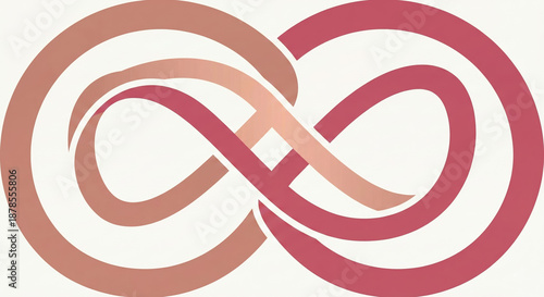 Abstract Infinity Symbol in Soft Romantic Color Palette