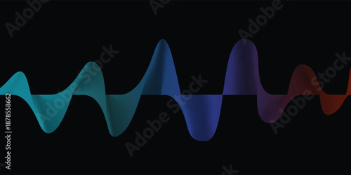 Abstract Red and Yellow Gradient Wave Background on Dark ColorAbstract Red and Yellow Gradient Wave Background on Dark Color