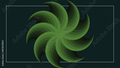 rolling green plant with green color shades. for wallpaper, background, wall art, poster, banner and vector template.