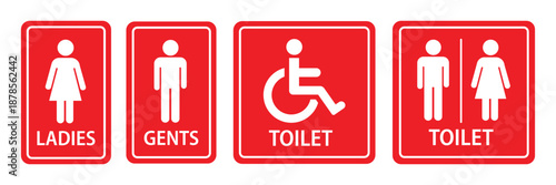 Transparent PNG available
Toilet icon set. Girls and boys restrooms sign and symbol. bathroom signs. WC symbol. vector illustration eps file