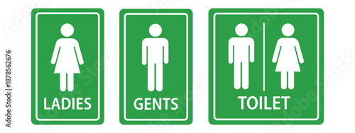 Toilet icons set. Men and women restroom icon sign right arrow. Disabled wheelchair icon. Vector Illustration