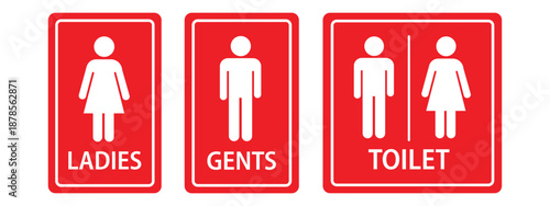 Toilet icon collection. Men and women restroom and toilet icon sign with right arrow. Wc toilet signs symbol green and white color. isolated vector illustration. Flat style