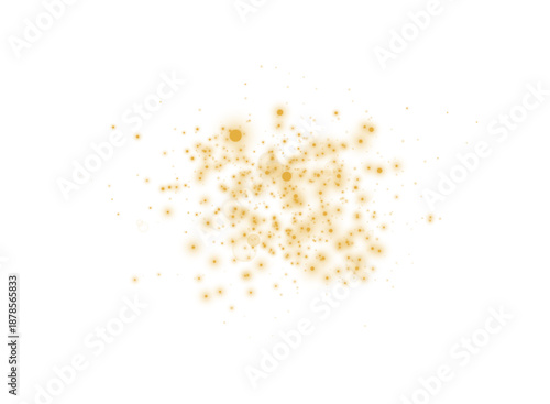 Orange sparks and dust stars. Png glow flare light effect.	
