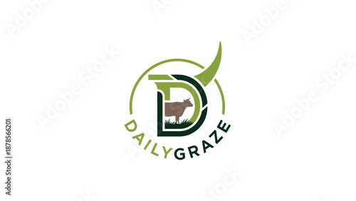 Daily Graze Logo with Cow Silhouette.