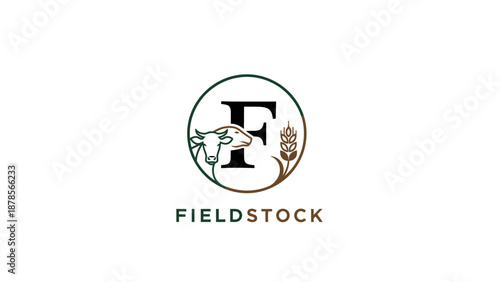 Fieldstock Logo Design with Letter F.