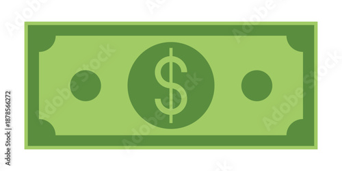 Dollar Money Vector Illustration. Dollar Bill note money. us dollar currency