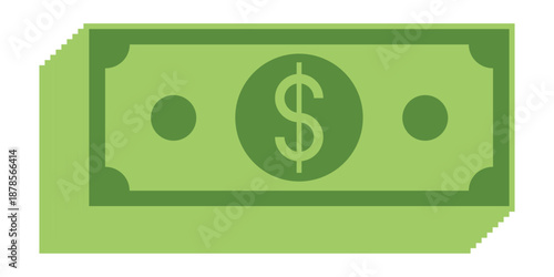 Dollar Money Vector Illustration. Dollar Bill note money. us dollar currency