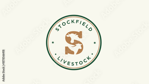 Stockfield Livestock Logo with Animal Silhouette.