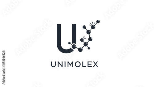 Unimolex Logo with Molecular Structure Design.