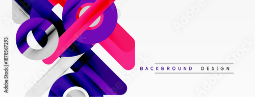 Abstract colorful lines, shapes create dynamic background. Modern design elements suggest innovation, energy, visual appeal.