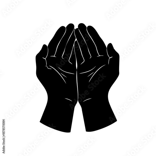 Open hands in a gesture of giving, receiving, or offering support