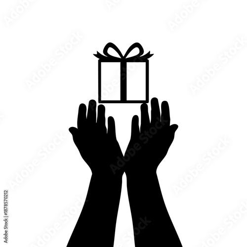 Hands holding a gift box, offering a symbol of generosity and thoughtfulness