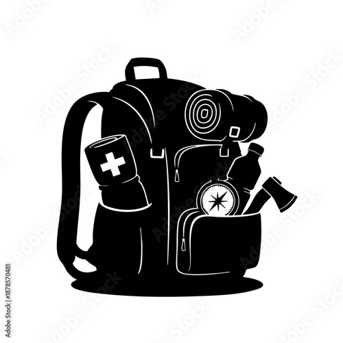 Camping Backpack with Essential Items