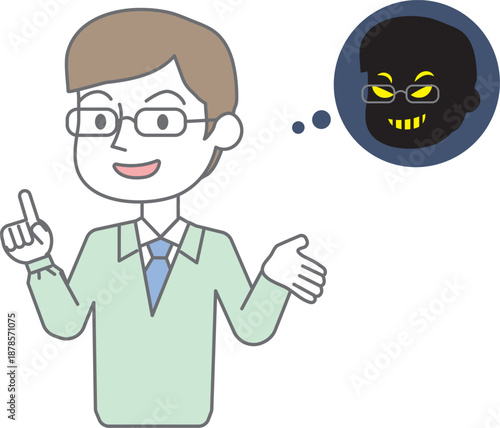 訪問詐欺業者　説明する作業員男性